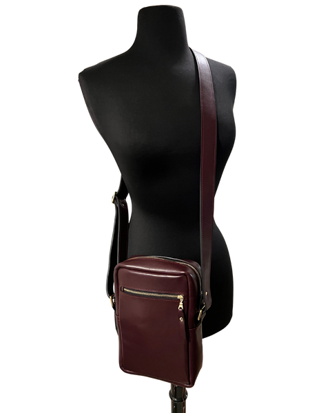 Zipper Crossbody Bag Merlot 
